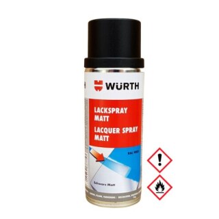 WÜRTH Lackspray schwarz/matt RAL 9005 400ml
