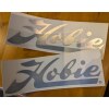 Aufkleber Sticker HOBIE silber