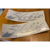 Aufkleber Sticker HOBIE silber